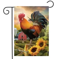 Briarwood Lane Summer Garden Flag 12x18 For Outdoor Fancy Rooster For Summer Garden Flag Flags For Outside