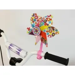 Ride Along Dolly Bike Handlebar Pinwheel - Spinning Flower Pinwheel for Kid's Bicycle - Snaps on for Easy Attachment