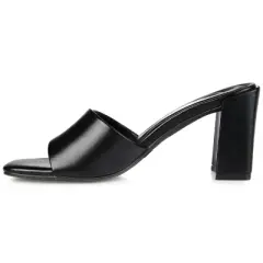 Journee Collection Womens Alisia Open Toe High Block Heel Pumps