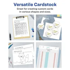 Avery Printable Rectangle Cards, 8.5" x 11", Matte White Cardstock, Print-to-the-Edge, Laser/Inkjet Cards, 10 Total