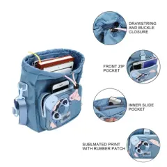 Lilo & Stitch Upside-Down Stitch Blue 8" Mini Backpack