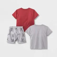 Toddler Boys' 3pc Marvel Top and Bottom Set - Gray/Red