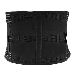 Unique Bargains Back Brace for Lower Back Pain Women Men Breathable Lumbar Support Belt for Ease Herniated Disc Scoliosis