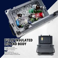 MaseiKar 25/30/35/40 Quart Rotomolded Cooler - 100+ Hrs Ice Retention, UV Resistant, 310LB Capacity, Leakproof for Camping, Beach, Tailgating