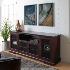 Glass Door Traditional Highboy TV Stand for TVs up to 80" - Saracina Home
