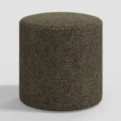 Round Thalia Ottoman in Tweed - Skyline Furniture