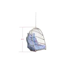 Outdoor garden rattan egg swing chair hanging chair for Patio, Porch, Bedroom, Garden, Courtyard, Balcony
