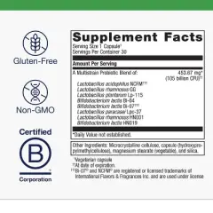 Metagenics UltraFlora BiomePro Daily Multistrain Probiotic&mdash;Digestive & Immune Support, Shelf-Stable, 30 Capsules