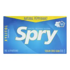 Spry Natural Peppermint Sugar-Free Gum - Case of 20/10 ct