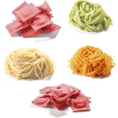 CucinaPro Pasta Maker Accessory Set- 5 Different Cutter Attachments - Compatible w Atlas Pasta Machine - Cook Homemade Italian Noodles- Kitchen Gift