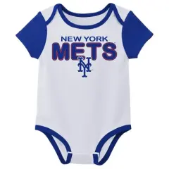 MLB New York Mets Infant Boys' 3pk White Bodysuit
