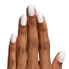 Olive & June Press-On Fake Nails - S Round - Chrome Daisy Pop - 42ct