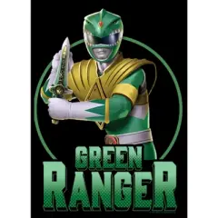 Men's Power Rangers Green Ranger Circle Portrait T-Shirt