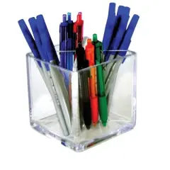 Azar Displays 4" Cube Pencil Holder with Divider