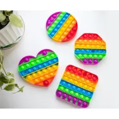 Toynk Pop Fidget Toys Rainbow Bubble Popping Game | Set of 4