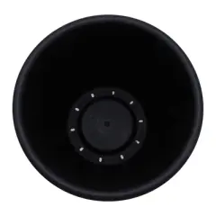 The HC Companies 17 Inch Round Classic Planter - Plastic Plant Pot for Indoor Outdoor Plants Flowers Herbs, Black