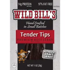 Wild Bill's 12-ct Original Hickory Beef Jerky 1oz Tender Tip Packs - 4 Bundles of 12