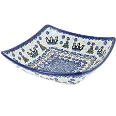 Blue Rose Polish Pottery 161 Vena Square Serving Dish