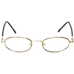 Flex Plus by Vivid FP-86 Designer Blue Light FIlter Reading Glasses in Tortoise Havana Brown Gold Amber 48mm +2.00 | Ladies | Oval Shape | Medium Fit