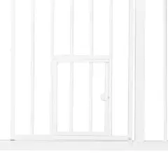 Carlson Extra Wide Gate with Door for Dog Crate - White