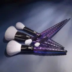 MODA Brush Mythical Sea Witch 6pc Travel Sized Makeup Brush Flip Kit, Includes Powder, Complexion, Eye Brushes, and Flip Case