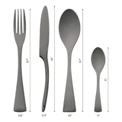 REGALWOVEN Stainless Steel Silverware Set Flatware with Knife 4 Pieces