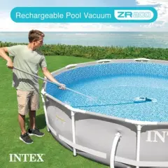 Intex ZR200 Rechargeable Cordless Swimming Pool and Spa Vacuum Cleaner  with Telescoping Handle and 2 Interchangeable Brush Heads