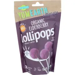 YumEarth Lollipop Elderberry Organic - Case of 6 - 3.3 oz