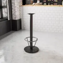 Flash Furniture 18'' Round Restaurant Table Base with 3'' Dia. Bar Height Column and Foot Ring