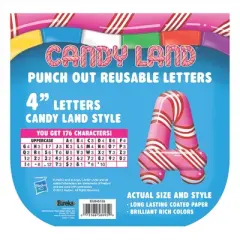 Eureka&reg; Candy Land&trade; Peppermint Stripe Deco 4" Letters, 176 Characters