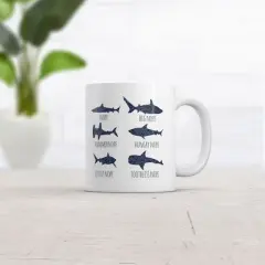 Crazy Dog Nope Sharks Mug Funny Sarcastic Shark Types Graphic Novelty Coffee Cup-11oz