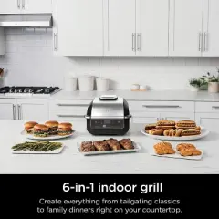 Ninja EG201 Foodi 6-in-1 Indoor Grill and 4-Quart Air Fryer - Factory Refurbished
