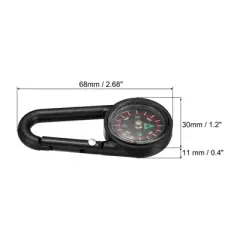 Unique Bargains Waterproof Keychain Compass with Buckle for Outdoor Hiking 6 Pcs