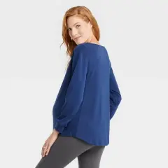 Rib-Knit Match Back Maternity Sweatshirt - Isabel Maternity by Ingrid & Isabel&trade;