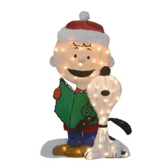 Northlight LED Lighted Peanuts Charlie Brown and Snoopy Caroling Outdoor Christmas Decoration - 32"