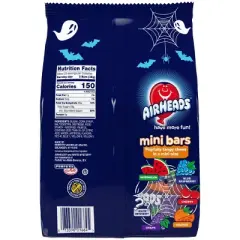 Airheads Mini Bars 76ct Halloween Stand Up Bag Chewy Candy - 32.16oz