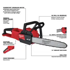 Milwaukee  M18 FUEL Brushless Lithium-Ion Cordless 16 in. Chainsaw (Tool Only) New