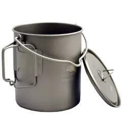 TOAKS 750ml Ultralight Titanium Camping Cook Pot with Bail Handle and Lid