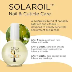 CND Essentials Solar Oil Nail Cuticle Conditioner | Synergistic blend of naturally light oils and Vitamin E, designed to deeply penetrate - (4 oz)