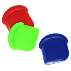 Norpro 3-piece My Favorite Nylon Pot and Pan Food Scraper Set - Blue, Green & Red
