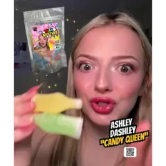 Food Crush Wax Bottle Candy Snacks by Ashley Dashley from Tiktok-Gift Pouch (1/2 Pound)