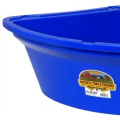 Little Giant PCF6BLUE Heavy Duty Mountable Plastic Corner Feeder Holds 6.5 Gallons, Blue