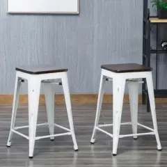 24" Emil Square Counter Height Barstool - Carolina Chair & Table