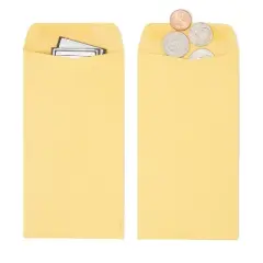 MyOfficeInnovations Gummed Currency Envelopes 3 1/2" x 6 1/2" Brown 500/Box (SPL17199) 535112