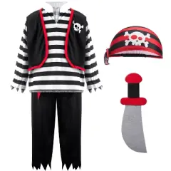 Joyfy Halloween Baby RolePlay Costume, Halloween Pirate Costume, Infant Pirate Outfit Set for Halloween Dress Up Party