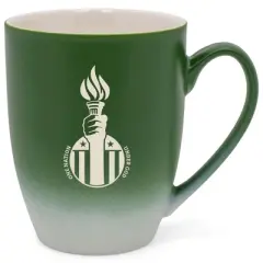 100 North United States of America 10 Ounce Green and White Two Toned Ombre, Comfortably Fits Your Hands, Ceramic Tea Coffee Cup Mug, One Nation Under