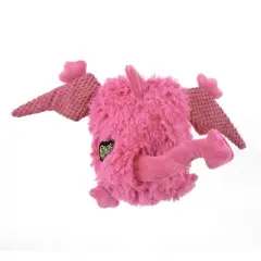 goDog PlayClean Pterodactyl Dinosaur Squeaker Plush Pet Toy for Dogs & Puppies