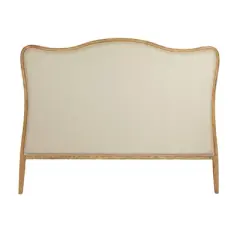 Storied Home Queen Oak Wood Headboard Beige: Upholstered, Freestanding, No Assembly, Spot Clean