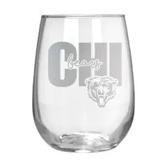 NFL Chicago Bears The Vino Stemless 17oz Wine Glass - Clear