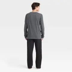 Hanes Premium Men's Striped Long Sleeve Pajama Set